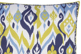 Modern Ikat Del Silk Pillow by Bareens Designer Rugs