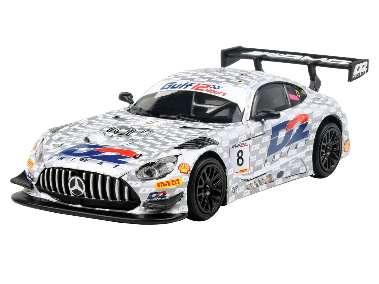 Mercedes-AMG GT3 Evo #8 Mikael Grenier - Ian Loggie - Morgan Tillbrook "D2 Privat with RAM Racing" "Gulf 12 Hours" (2022) 1/64 Diecast Model Car by Paragon Models