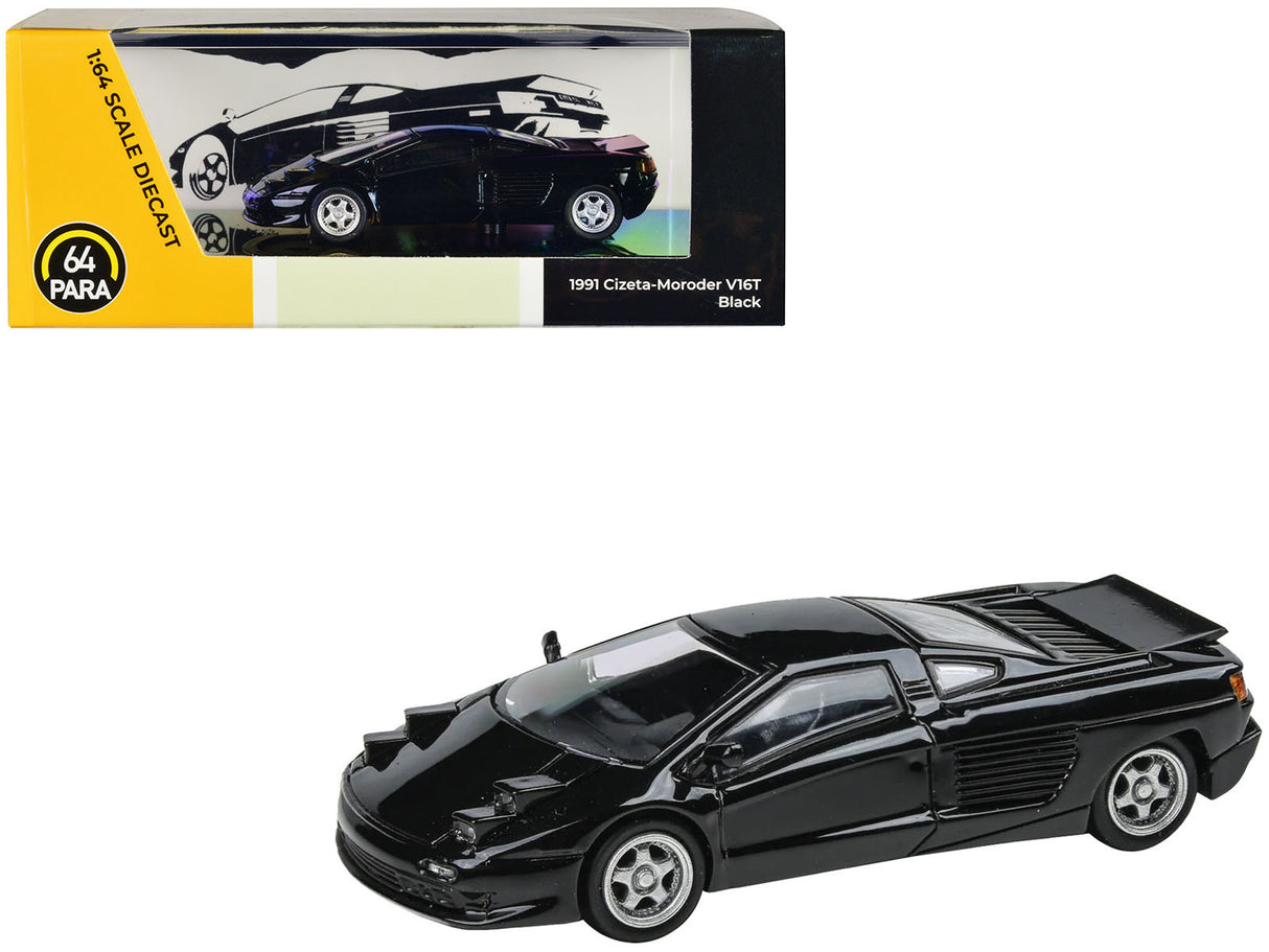 1991 Cizeta V16T Black 1/64 Diecast Model Car by Paragon Models