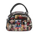 Glossy Magazine Dome Satchel Purse Bag by hfstylish