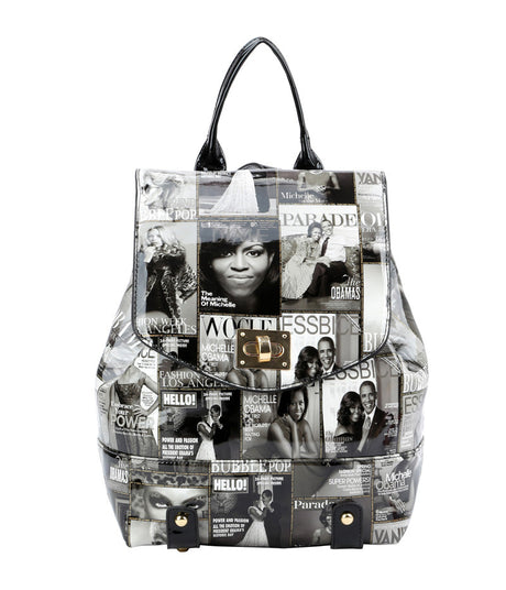 Glossy Magazine Clear Backpack Crossbody Purse by hfstylish