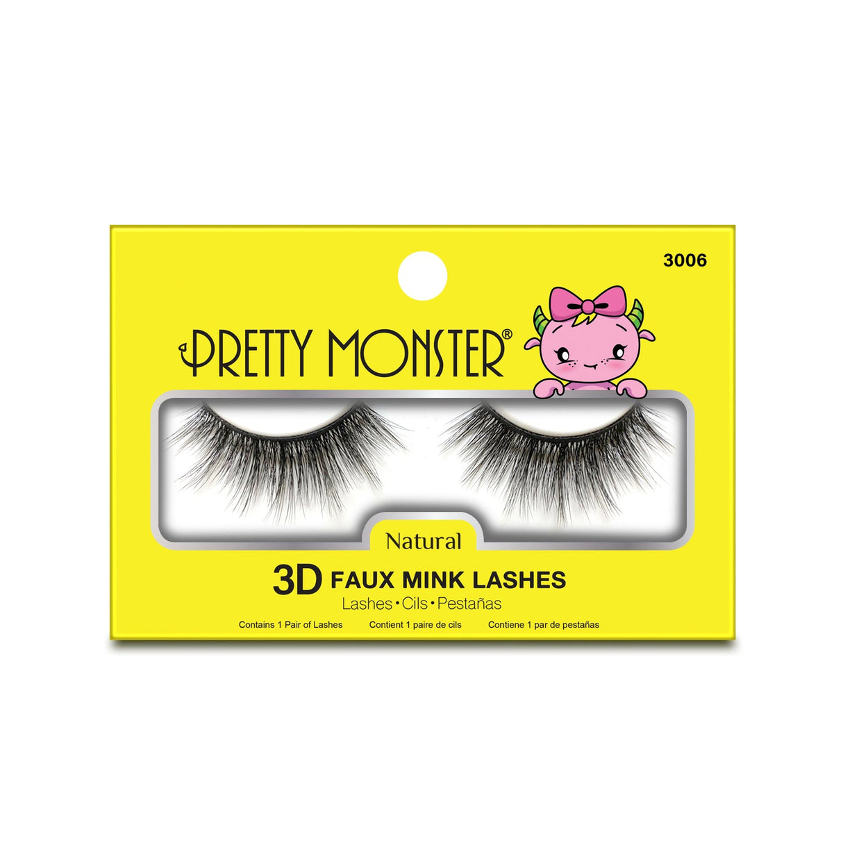 Pretty Monster Natural 3D Faux Mink Lashes - 3006