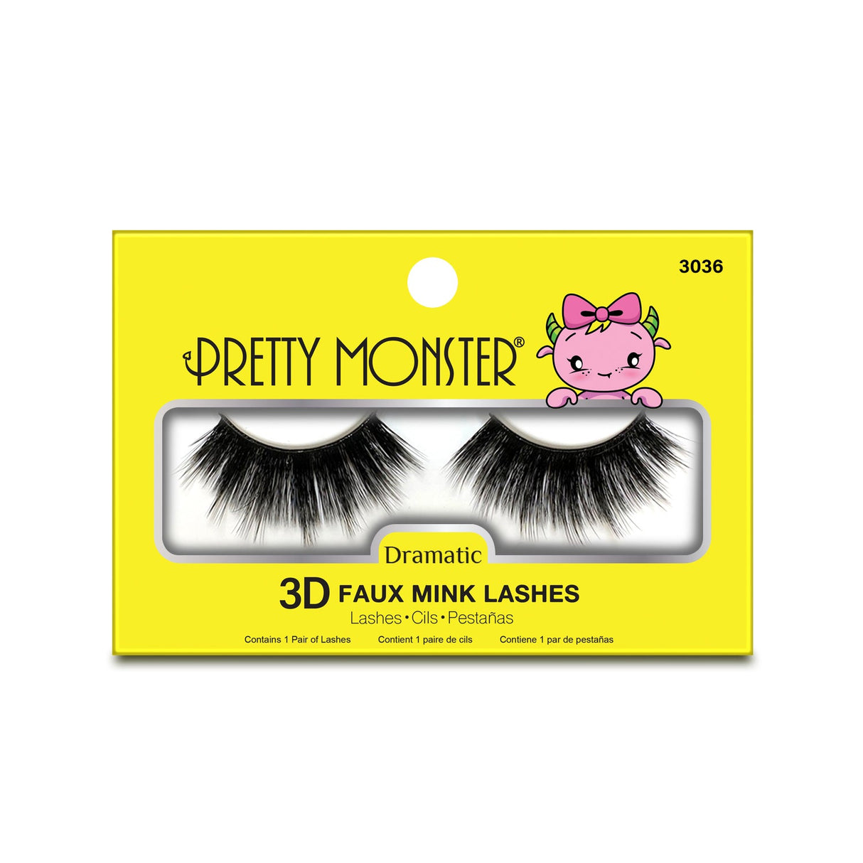 Pretty Monster Dramatic 3D Faux Mink Lashes - 3036