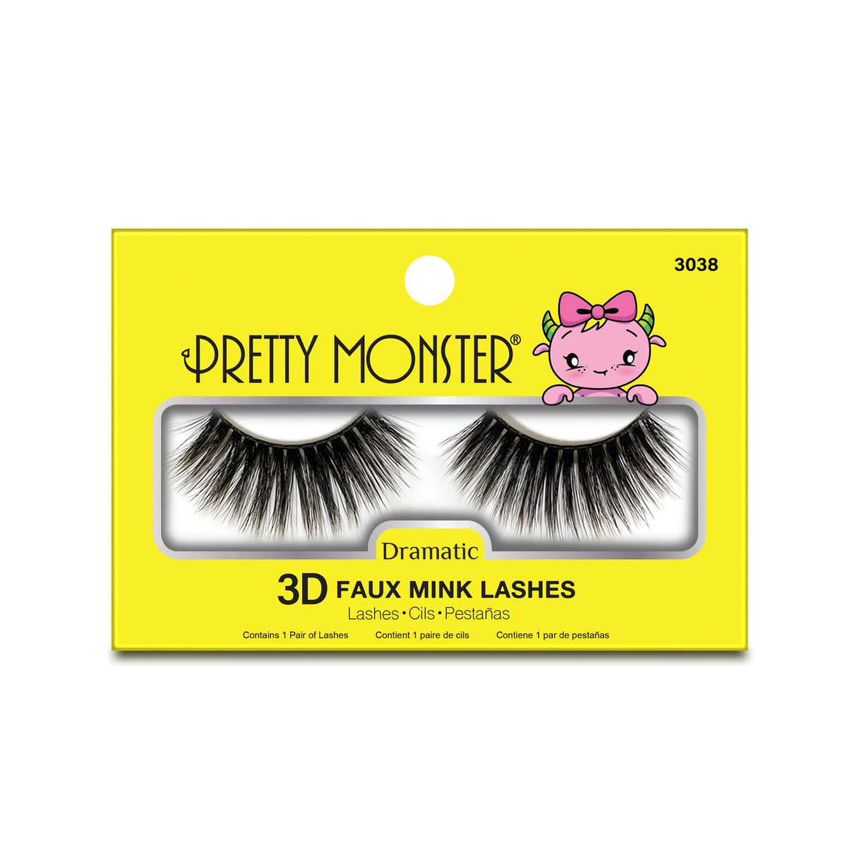 Pretty Monster Dramatic 3D Faux Mink Lashes - 3038