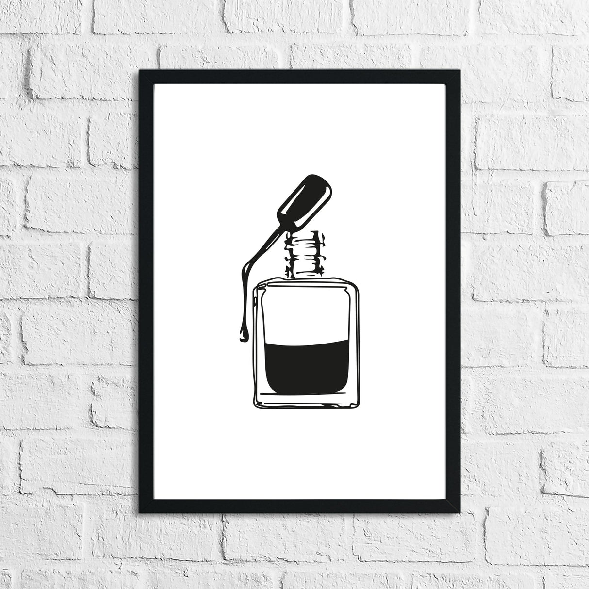 Nail Polish Bottle Dressing Room Simple Wall Decor Print by WinsterCreations™ Official Store