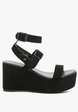 portia leather wedge sandal by London Rag