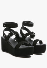 portia leather wedge sandal by London Rag