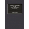 Historical Dictionary of the Great Depression, 1929-1940