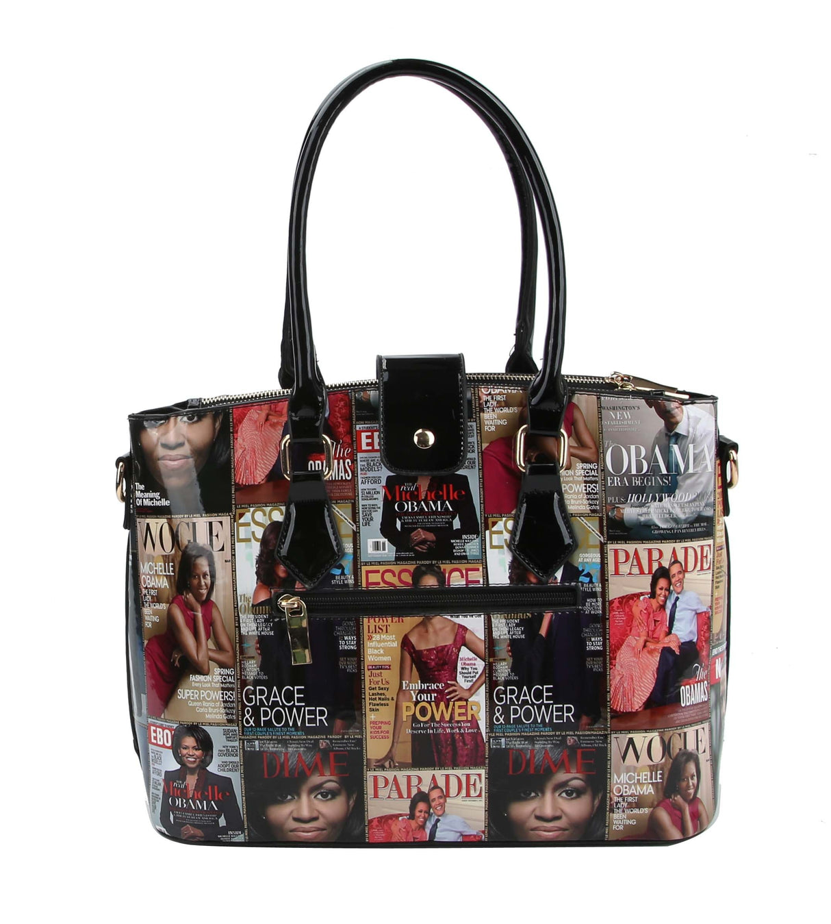 Glossy Magazine Satchel Bag Hobo Crossbody Shoulder Bag by hfstylish