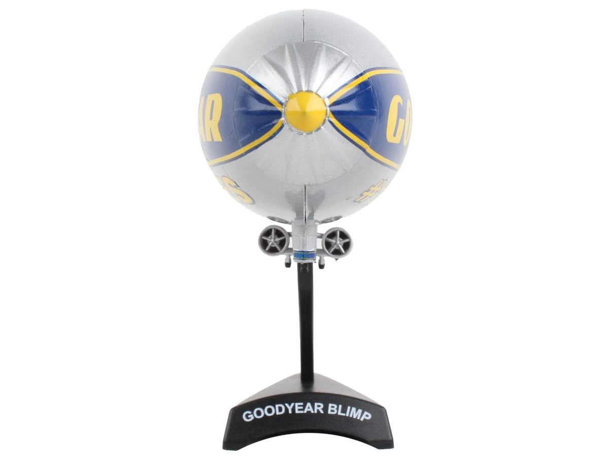 Goodyear Blimp Silver Metallic with Blue and Yellow Graphics "#1 in Tires" 1/350 Diecast Model Airplane by Postage Stamp