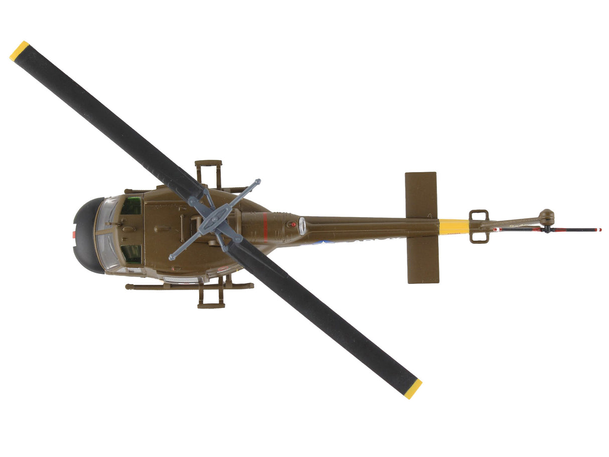 Bell UH-1 Iroquois "Huey" Helicopter "MEDEVAC" United States Army 1/87 (HO) Diecast Model by Postage Stamp