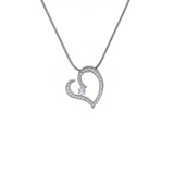 PT092W B.Tiff Pave Heart Pendant by B.Tiff New York