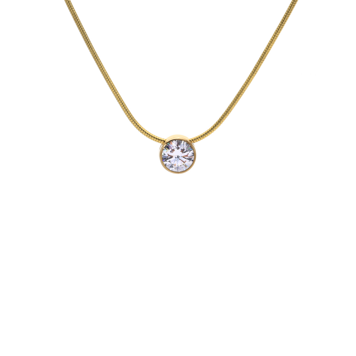 PT101G B.Tiff Gold 1 ct Solitaire Pendant by B.Tiff New York