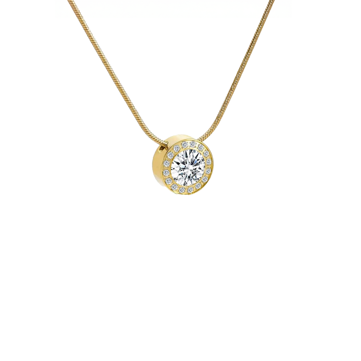 PT125G B.Tiff Gold Aŭreolo 1ct Pendant by B.Tiff New York