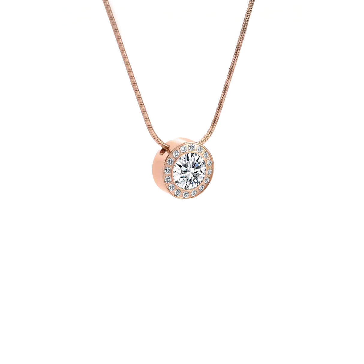 PT125RG B.Tiff Rose Gold Aŭreolo 1ct Pendant by B.Tiff New York