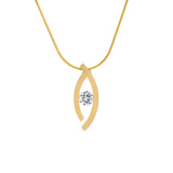 PT128G B.Tiff 18K Gold Plated Deziras Pendant by B.Tiff New York