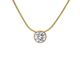 PT201G B.Tiff Gold 2 ct Solitaire Pendant by B.Tiff New York