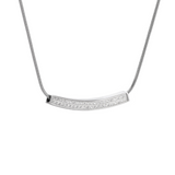 PT222W B.Tiff Pavé Crescent Pendant Necklace by B.Tiff New York