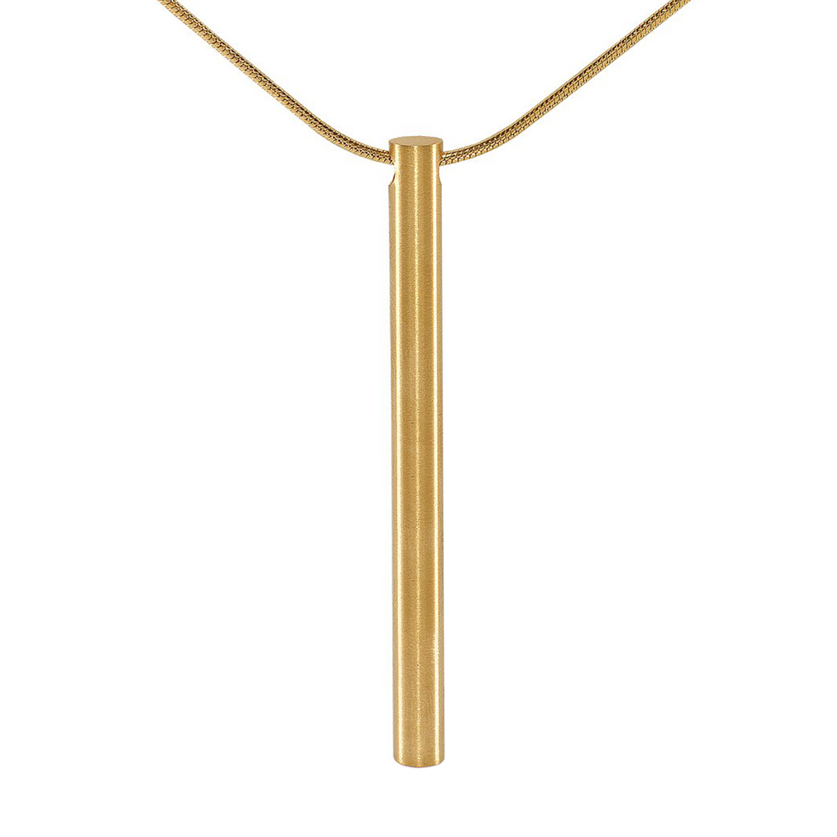 PT300G B.Tiff Gold Plain Bar Pendant by B.Tiff New York