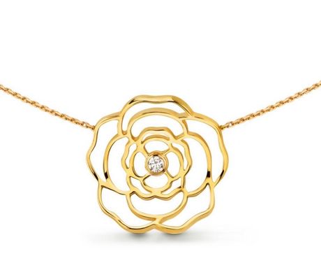 PT308G B.Tiff Rosé Gold Plated Brass Pendant Necklace by B.Tiff New York