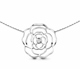 PT308W B.Tiff Rosé Silver Plated Brass Pendant Necklace by B.Tiff New York