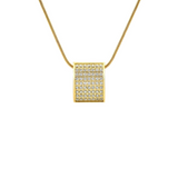 PT444G B.Tiff Gold Pavé Oreiller Pendant Necklace with Coil Chain by B.Tiff New York