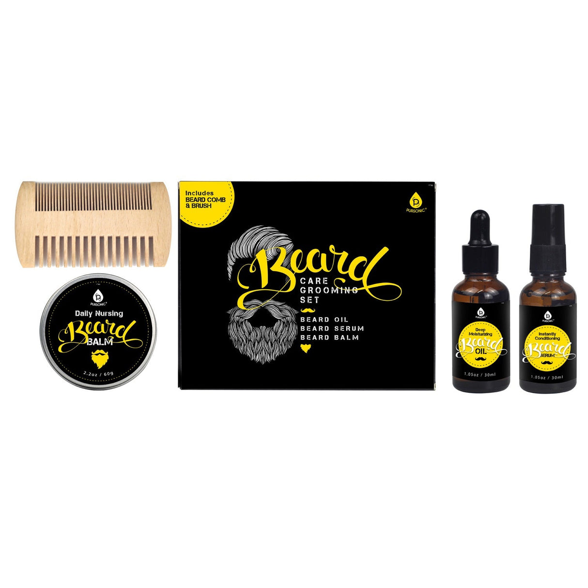 Beard Care Grooming Kit by Pursonic