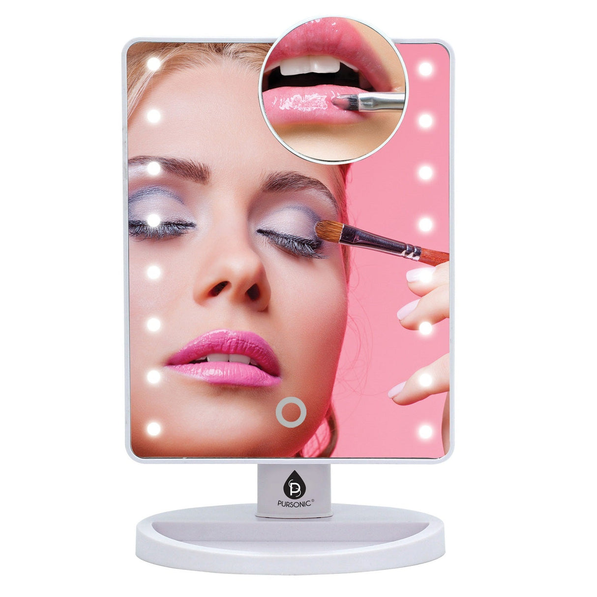 LED Lighted Vanity Makeup Mirror by Pursonic