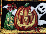 DaDa Bedding Halloween Pumpkins Table Runner, Harvest Orange Tapestry (12914) by DaDa Bedding Collection - Vysn