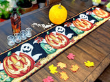 DaDa Bedding Halloween Pumpkins Table Runner, Harvest Orange Tapestry (12914) by DaDa Bedding Collection - Vysn