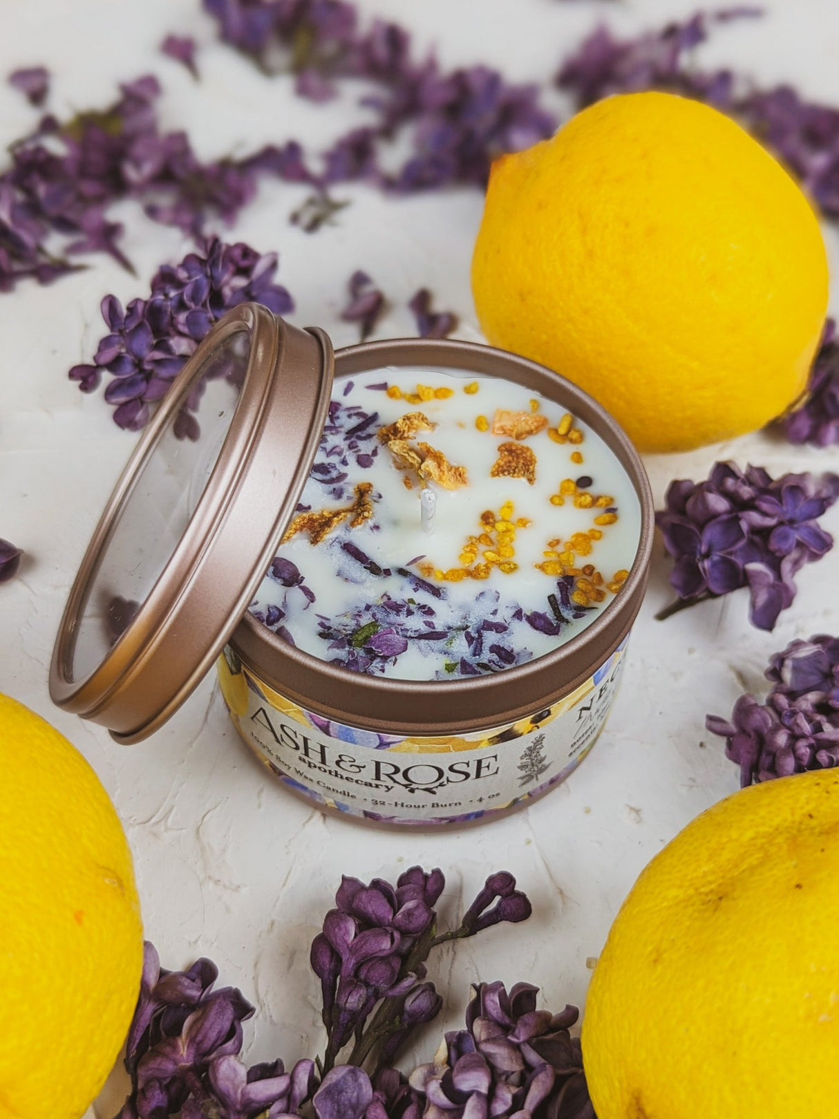 NECTAR Lilac Lemon Honey Candle by Ash & Rose