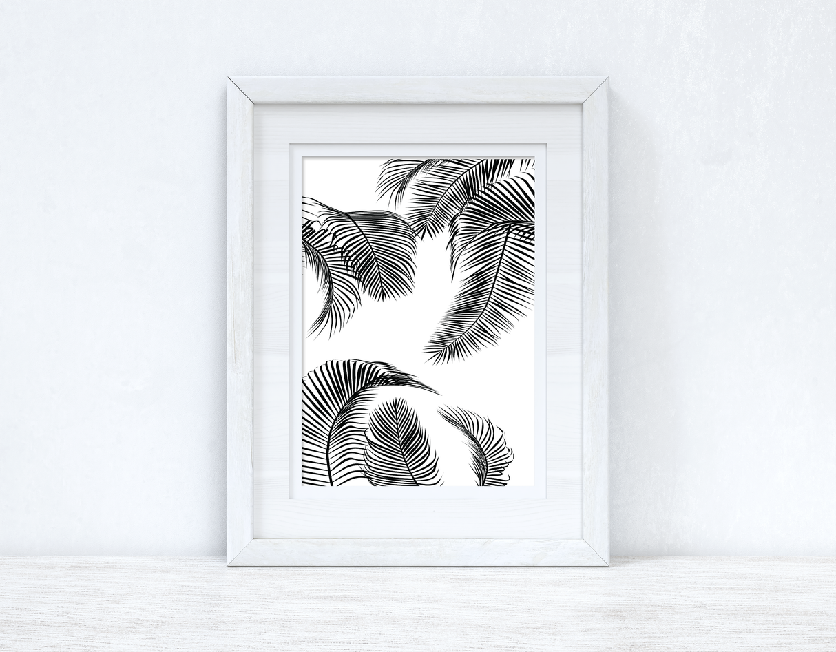 Palm Leaves Black 2 Home Simple Home Wall Decor Print by WinsterCreations™ Official Store