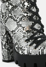 palmetto snake skin ankle boots by London Rag