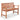 Patio Solid Wood Bench Wood 2-Seat Chair with Breathable Slatted Seat & Inclined Backrest
