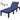 Patio Rattan Cushioned Height Adjustable Lounge Chair-Navy & Off White