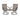 Patio Swivel Dining Chairs Set of 2 with Heavy-duty Metal Frame and Armrests-Brown
