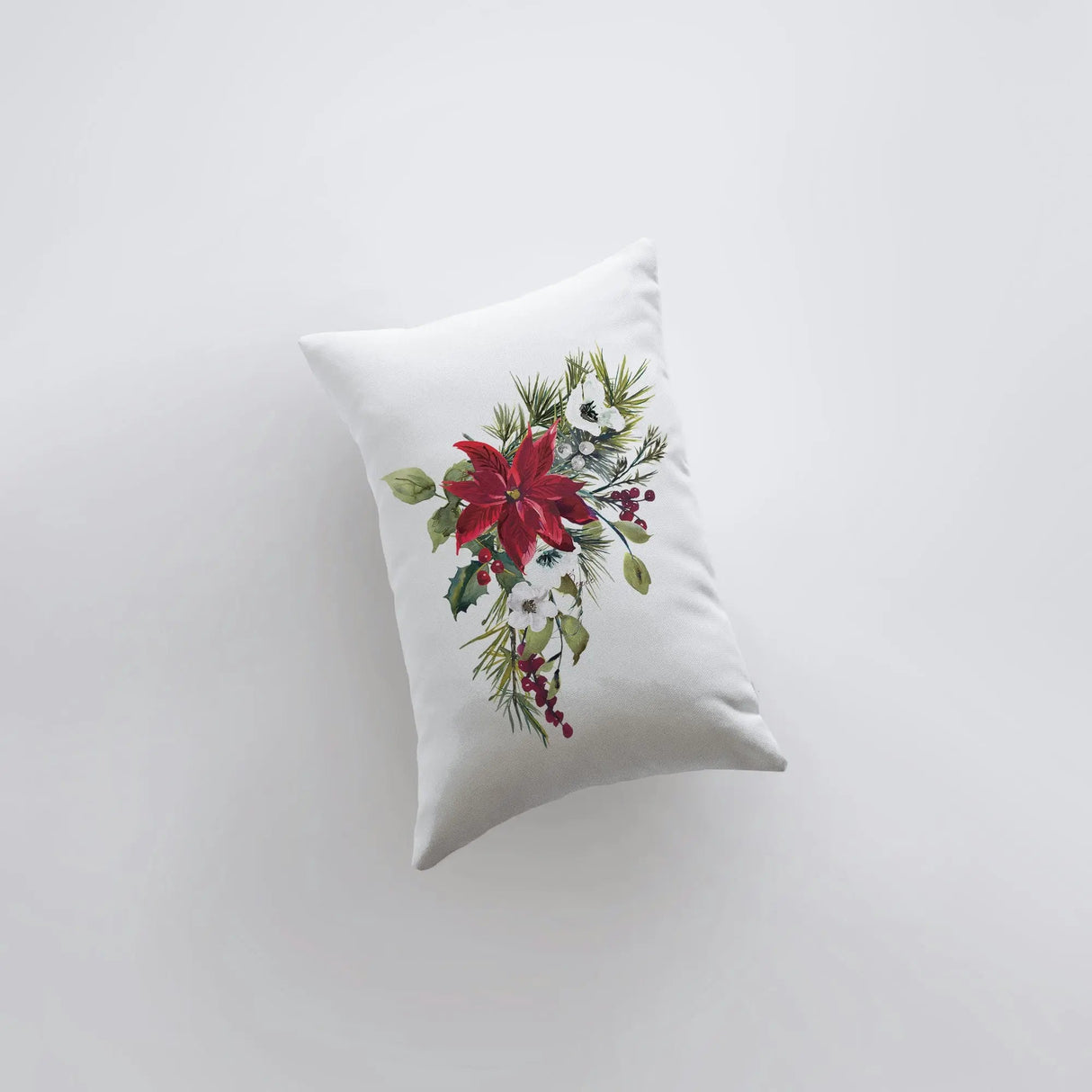 Peace Christmas Poinsettia Throw Pillow Cover| Peace Home Decor | Christmas Pillowcases | Christmas tree | Christmas Gifts | Room Decor by UniikPillows