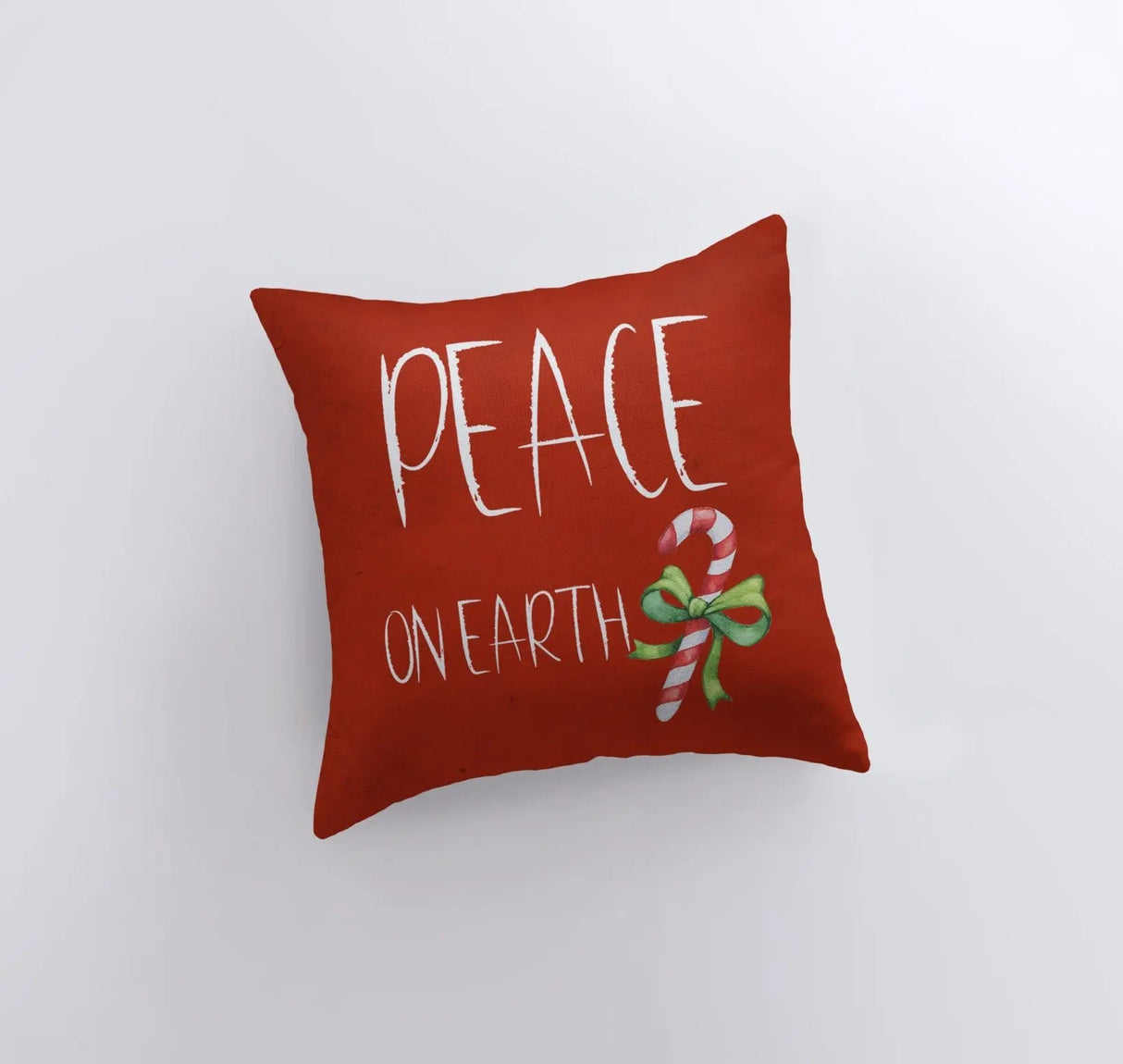 Peace on Earth | Red Throw Pillow | Joy Pillow | Home Decor | Christmas Pillow Covers | Christmas Décor | Rustic Christmas Decor | Mom Gift by UniikPillows