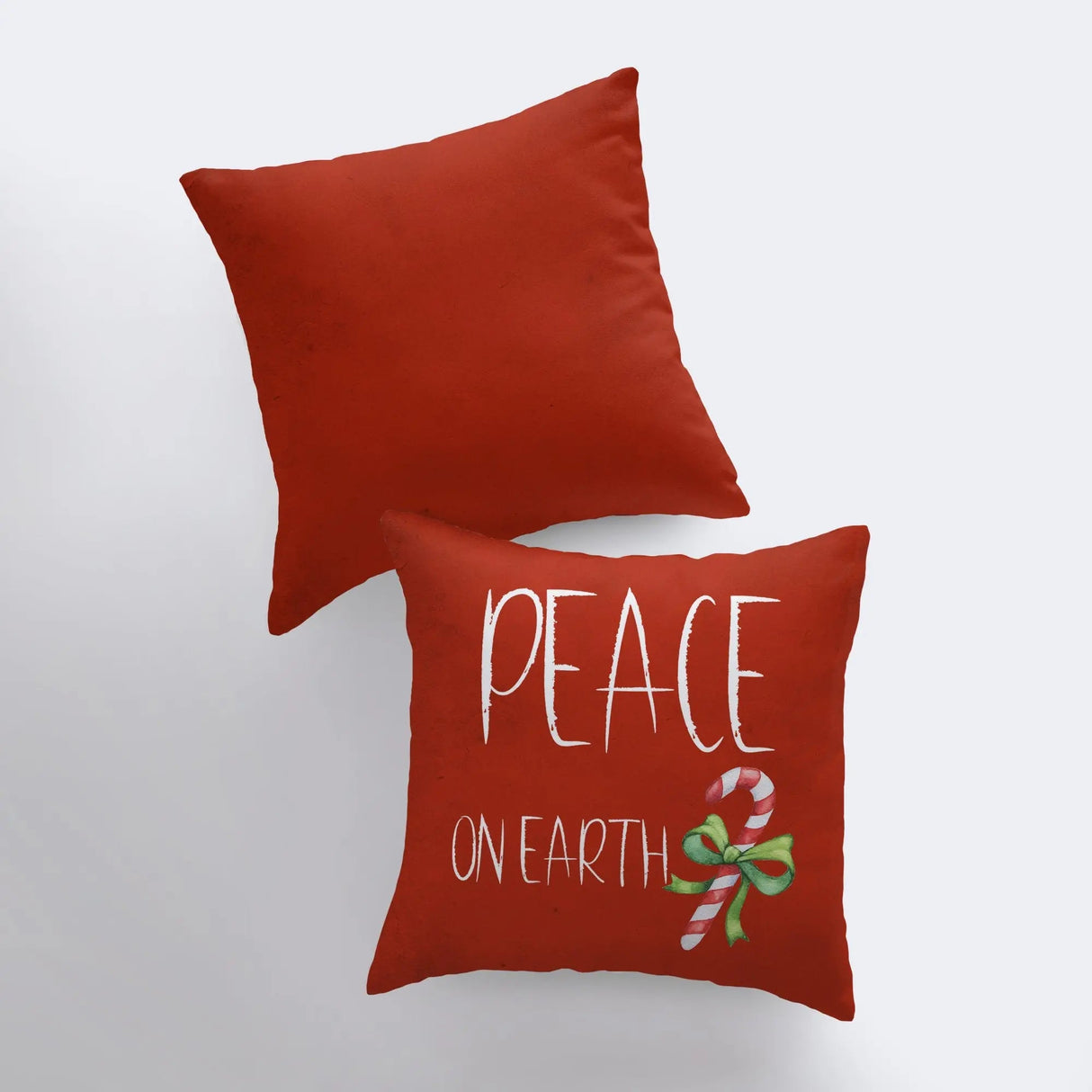 Peace on Earth | Red Throw Pillow | Joy Pillow | Home Decor | Christmas Pillow Covers | Christmas Décor | Rustic Christmas Decor | Mom Gift by UniikPillows