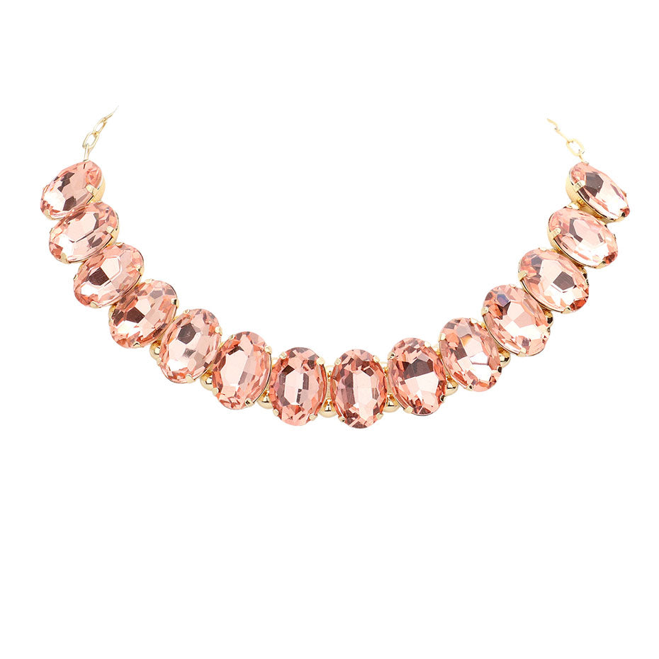 Oval Stone Evening Necklace by Madeline Love