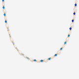 Eliza Pearl Blue Bead Necklace by Little Sky Stone