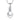 White Gold Pearl Pendant Necklace with Cubic Zirconia Accent Stone Necklace by Hollywood Sensation®