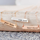 Personalized Name Bar Necklace by Salt and Sparkle