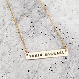 Personalized Name Bar Necklace by Salt and Sparkle