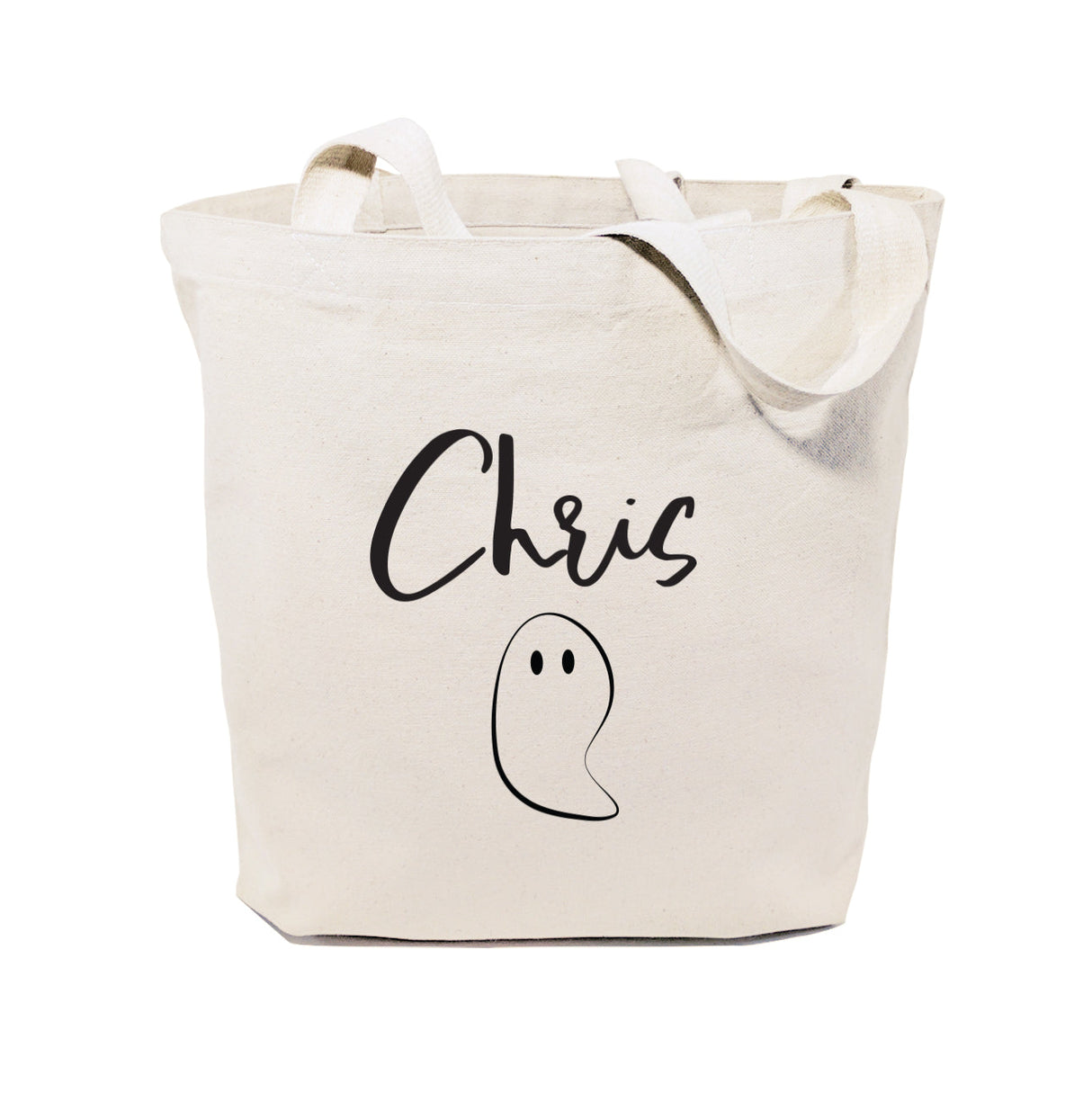 Personalized Name Ghost Cotton Canvas Tote Bag by The Cotton & Canvas Co.