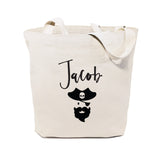 Personalized Name Pirate Cotton Canvas Tote Bag by The Cotton & Canvas Co.