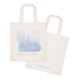 Philadelphia Cityscape Cotton Canvas Tote Bag by The Cotton & Canvas Co.