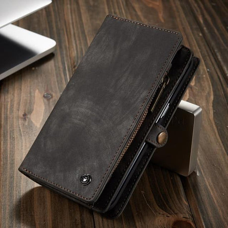 Luxury Leather Phone Wallet with Card Holders For Samsung Galaxy S7 Edge S8 S9 S10 Plus S10E note 8 9 10 Pro with Detachable Leather Magnet Case by Js House