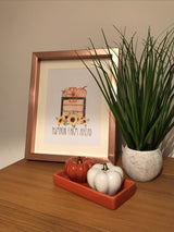 Pumpkin Farm Ahead Autumn Seasonal Wall Home Decor Print by WinsterCreations™ Official Store