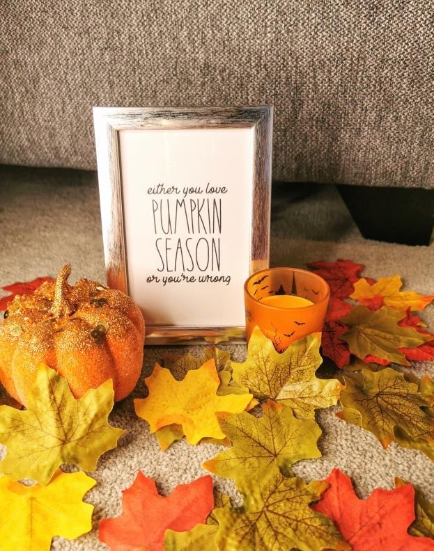 Either You Love Pumpkin Season Autumn Seasonal Wall Home Decor Print by WinsterCreations™ Official Store